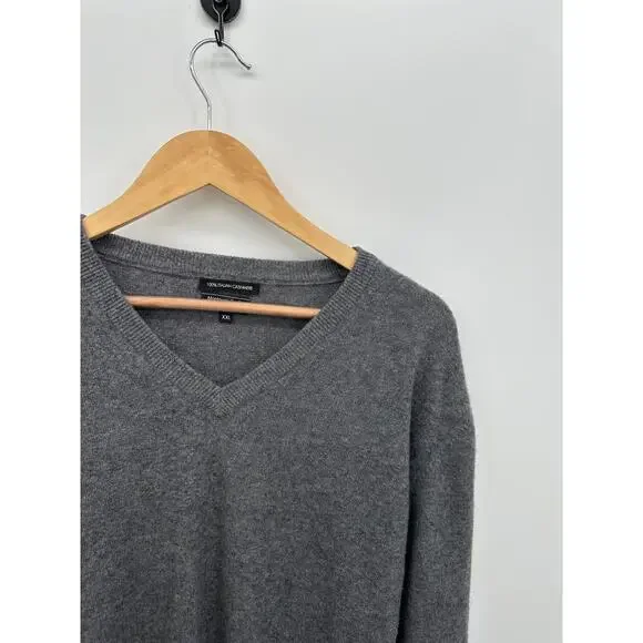 Mantovani Studio Italian Cashmere Gray Sweater Men Sz XXL Minimal Quiet Luxury - Picture 5 of 6